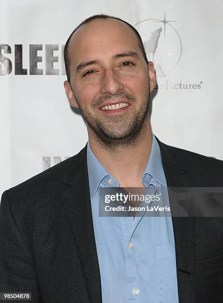 Actor Tony Hale attends the premiere of "In My Sleep" at ArcLight Cinemas on April 15, 2010 in Hollywood, California.