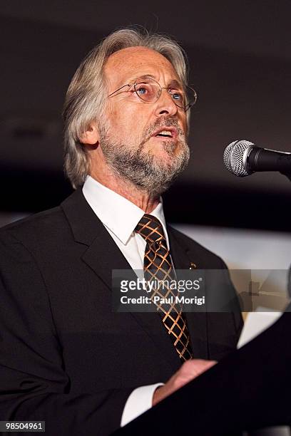 Neil Portnow, Recording Academy President and CEO, speaks at the GRAMMYs on the Hill awards at The Liaison Capitol Hill Hotel on April 14, 2010 in...
