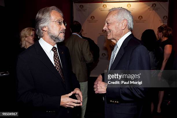 Neil Portnow, Recording Academy President and CEO, and Bob Schieffer talk at the GRAMMYs on the Hill awards at The Liaison Capitol Hill Hotel on...