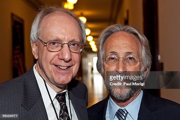 Barry Bergman and Neil Portnow, Recording Academy President and CEO, pose for a photo at the GRAMMYs on the Hill Advocacy Day at Capitol Visitors...