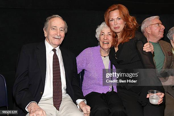 Actors Marvin Einhorn, Anne Einhorn and Carolee Carmello attend the naming of the Marvin and Anne Einhorn School of Performing Arts at Primary Stages...