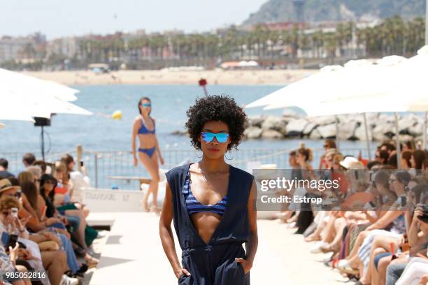 Atmosphere at the Guillermina Baeza show during the Barcelona 080 Fashion Week on June 25, 2018 in Barcelona, Spain.