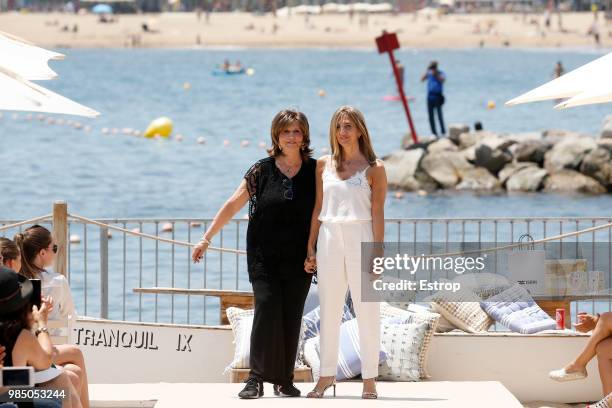 Model walks the runway at the Guillermina Baeza show during the Barcelona 080 Fashion Week on June 25, 2018 in Barcelona, Spain.