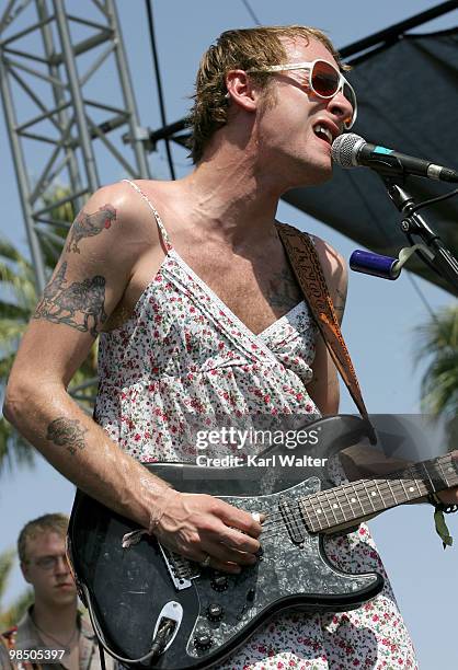 Musician John McCauley of the band Deer Tick performs during day one of the Coachella Valley Music & Arts Festival 2010 held at the Empire Polo Club...