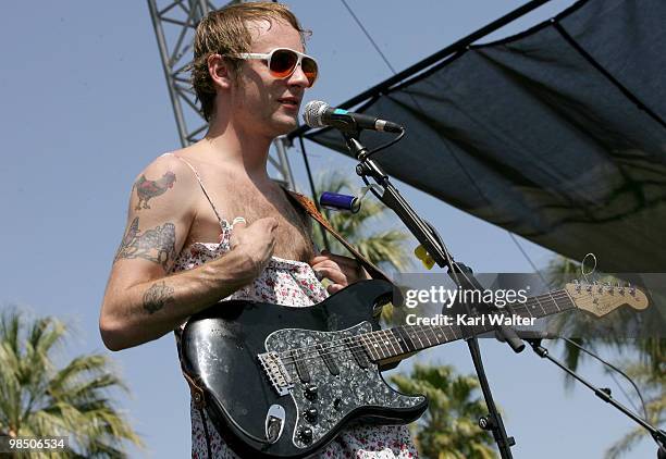 Musician John McCauley of the band Deer Tick performs during day one of the Coachella Valley Music & Arts Festival 2010 held at the Empire Polo Club...