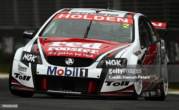 Garth Tander drives for Toll Holden Racing Team during qualifying of the Hamilton 400, which is round four of the V8 Supercar Championship Series, at...