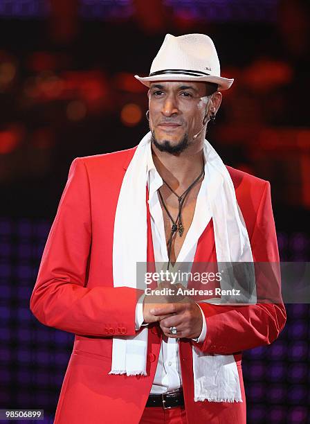 Singer Mark Medlock performs during the 'Let's Dance' TV show at Studios Adlershof on April 16, 2010 in Berlin, Germany.