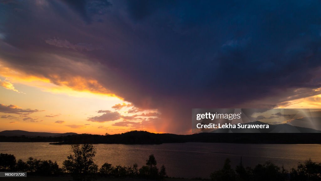 Sunset and Storm Clouds