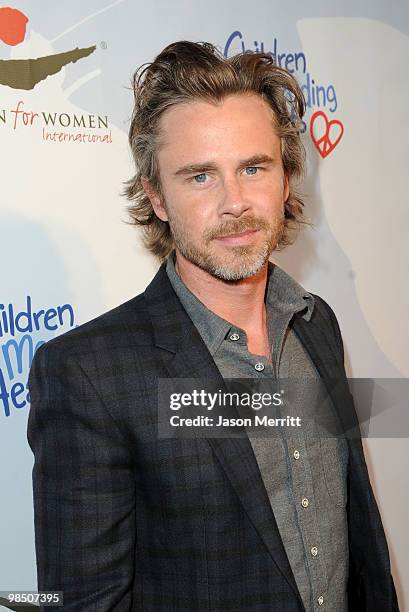 Actor Sam Trammell arrives at the Children Mending Hearts 3rd Annual "Peace Please" Gala held at The Music Box at the Fonda Hollywood on April 16,...