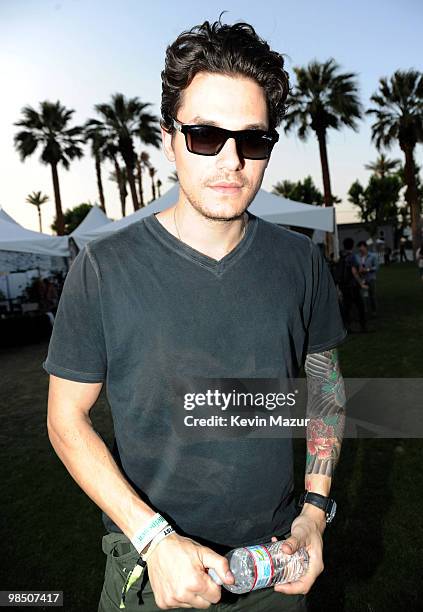 Exclusive* John Mayer backstage during Day 1 of the Coachella Valley Music & Arts Festival 2010 held at the Empire Polo Club on April 16, 2010 in...