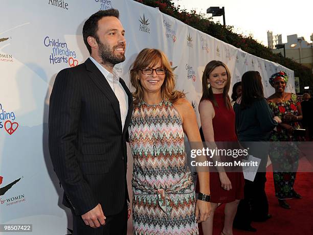 Actor Ben Affleck and Founder and Executive Director of Children Mending Hearts Lysa Heslov arrive at the Children Mending Hearts 3rd Annual "Peace...