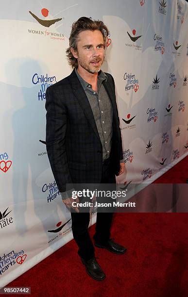 Actor Sam Trammell arrives at the Children Mending Hearts 3rd Annual "Peace Please" Gala held at The Music Box at the Fonda Hollywood on April 16,...