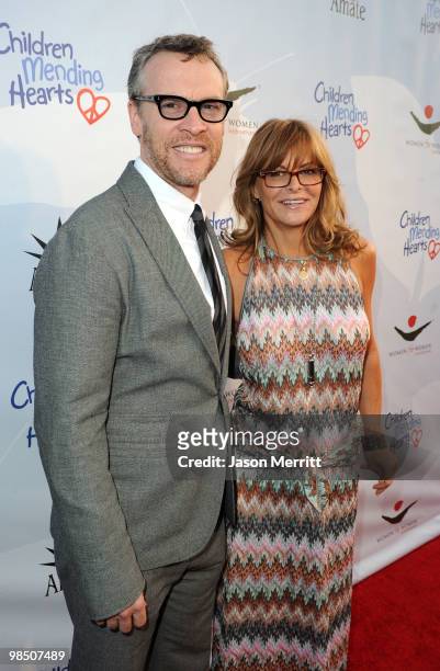 Actor Tate Donavan and founder and Executive Director of Children Mending Hearts Lysa Heslov pose for a portrait at the Children Mending Hearts 3rd...