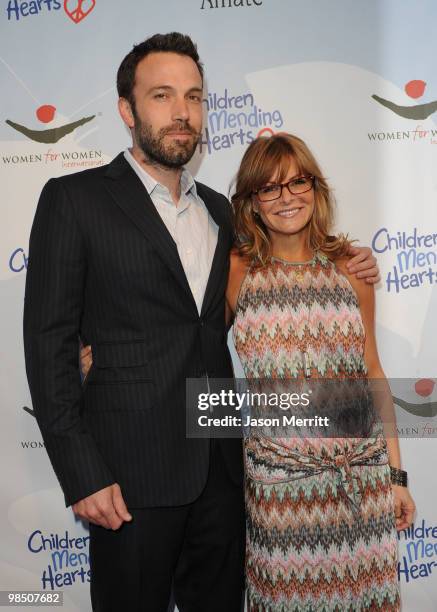 Actor Ben Affleck and founder and Executive Director of Children Mending Hearts Lysa Heslov pose for a portrait at the Children Mending Hearts 3rd...