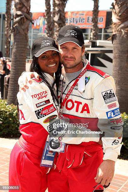 Tika Sumpter and Christian Slater at People Magazine's presentation of The PEOPLE Pole Award on April 16, 2010 at the Toyota Grand Prix of Long Beach...