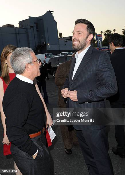 Universal Studios president and COO Ron Meyer and actor Ben Affleck arrive at the Children Mending Hearts 3rd Annual "Peace Please" Gala held at The...