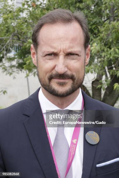 Half-length portrait of Haakon, Crown Prince of Norway, at the United Nations in New York City, New York, June 22, 2018.