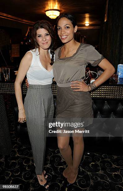 Actresses Marisa Tomei and Rosario Dawson attend the Children Mending Hearts 3rd Annual "Peace Please" Gala held at The Music Box at the Fonda...