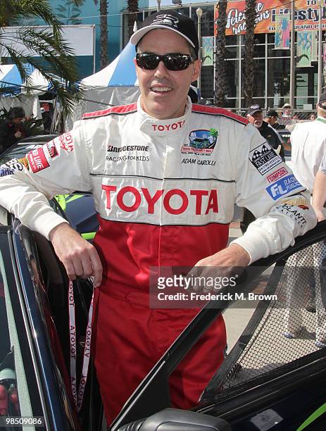 Actor Adam Carollo attends the 2010 Toyota Pro Celebrity Qualifying Race at the Grand Prix of Long Beach on April 16, 2010 in Long Beach, California.