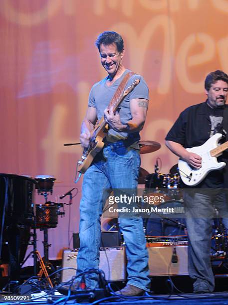 Actor James Denton performs with Band From TV at the Children Mending Hearts 3rd Annual "Peace Please" Gala held at The Music Box at the Fonda...