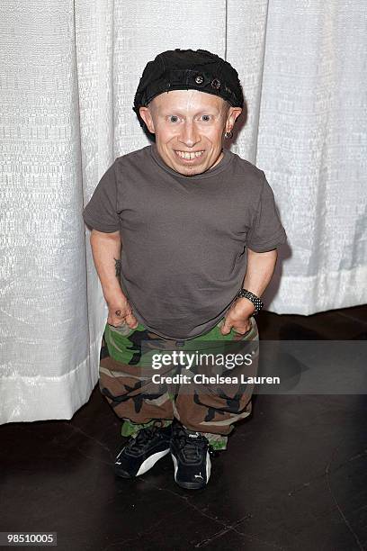 Actor Verne Troyer attends Wizard Entertainment's Comic Con Expo at Anaheim Convention Center on April 16, 2010 in Anaheim, California.