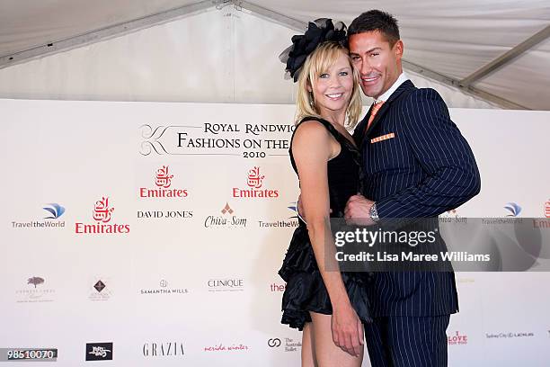 Gigi Edgley and Adam Williams attend Doncaster Day at Royal Randwick Racecourse on April 17, 2010 in Sydney, Australia.