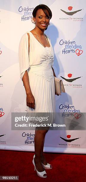 Actress Aisha Tyler attends the Children's Mending Hearst Third annual "Peace Please" gala at The Music Box at the Fonda Hollywood on April 16, 2010...