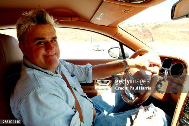 Jay Leno drives a 2004 Bentley S2 Coupe , a car he was road testing for an English newspaper. American Television personality Jay Leno who hosted the...