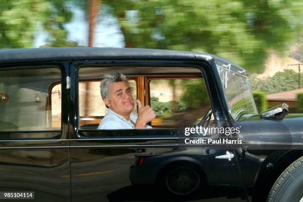 Jay Leno at the wheel of his 1931 Straight 8 Bentley. He is an American Television personality who hosted the late night NBC "Tonight Show" collects...