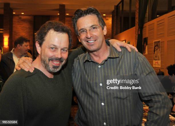 Curtis Armstrong and Robert Carradine attend Day 1 of the 2010 Chiller Theatre Expo at the Hilton Parsippany on April 16, 2010 in Parsippany, New...