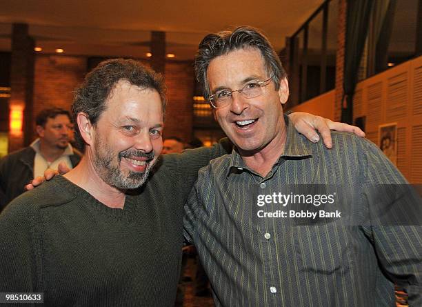 Curtis Armstrong and Robert Carradine attend Day 1 of the 2010 Chiller Theatre Expo at the Hilton Parsippany on April 16, 2010 in Parsippany, New...