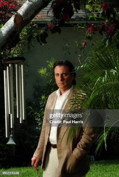 Andy Garcia a Cuban-born actor photographed in his former home which he now uses as his office. The "Ocean's 12" actor's latest project is "The Lost...