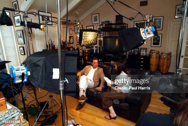 Andy Garcia a Cuban-born actor photographed in his former home which he now uses as his office. The "Ocean's 12" actor's latest project is "The Lost...