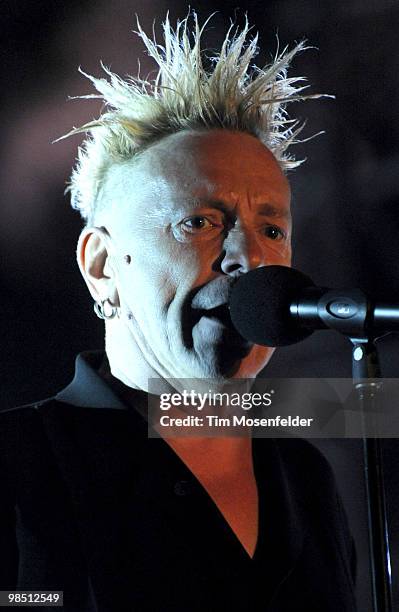 John Lydon of Public Image Limited performs as part of the Coachella Valley Music and Arts Festival at the Empire Polo Fields on April 16, 2010 in...