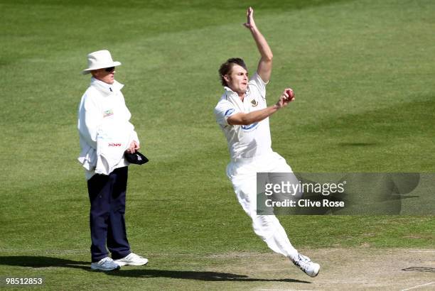 Luke Wright of Sussex in action during the LV County Championship Division Two match between Sussex and Surrey at the County Ground on April 17, 2010...