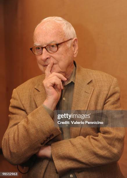 Director James Ivory attends "The City Of Your Final Destination" press conference during the 25 Torino GLBT Film Festival on April 17, 2010 in...