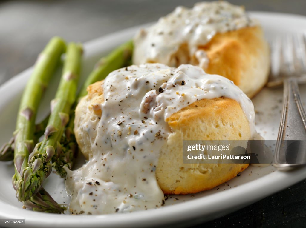 Sausage Gravy and Biscuits