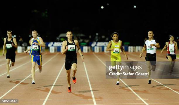 Ben Offereins of WA competes in the Men 400 Metres Open during day two of the Australian Athletics Championships at Western Australia Athletics Track...