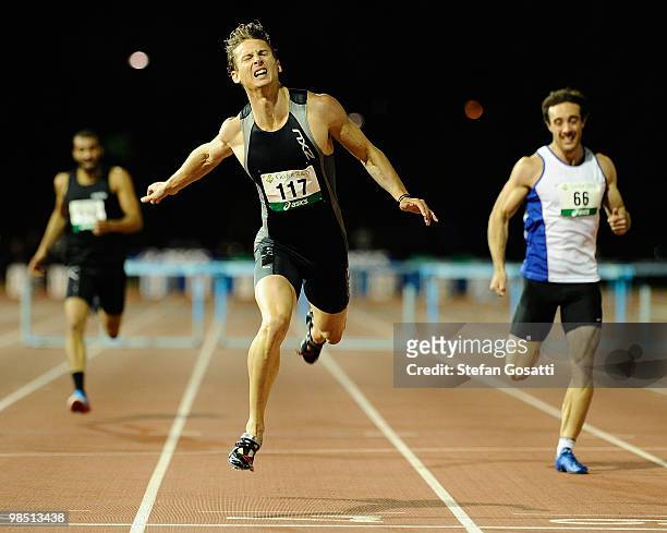Brendan Cole of ACTAS wins the Men 400 Metres Hurdles Open during day two of the Australian Athletics Championships at Western Australia Athletics...