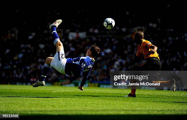 Barry Ferguson of Birmingham City attempts an overhead kick during the Barclays Premier League match between Birmingham City and Hull City at St....