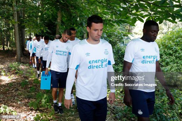 Nick Viergever of PSV, Derrick Luckassen of PSV during the First Training PSV at the De Herdgang on June 27, 2018 in Eindhoven Netherlands