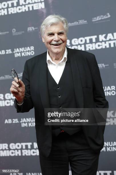 Actor Peter Simonischek attends film screening of the film 'Nur Gott kann mich richten' in Berlin, Germany, 25 January 2018. Photo: Jörg...