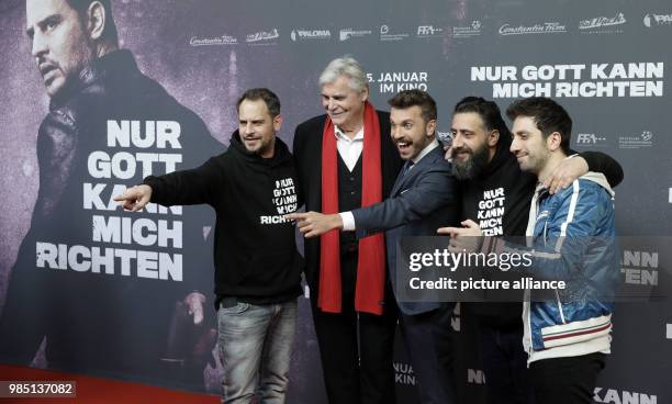 Actors Moritz Bleibtreu , Peter Simonischek, Edin Hasanovic, Kida Khodr Ramadan and director Özgür Yildirim attend film screening of the film 'Nur...