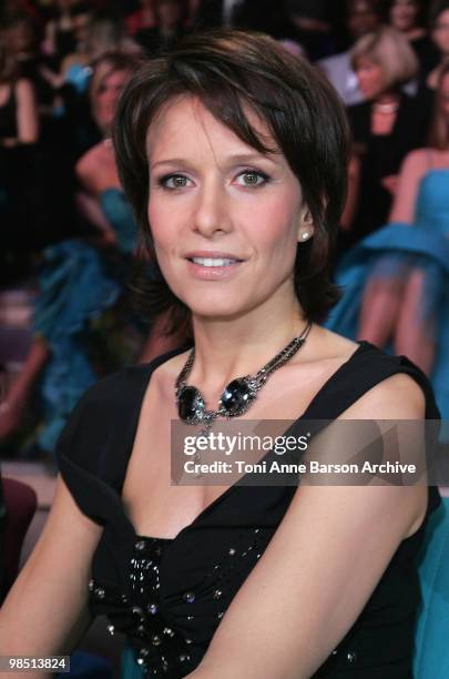 Jury Member of Miss France Pageant Carole Rousseau poses during the election on December 8, 2007 in Dunkerque, France.