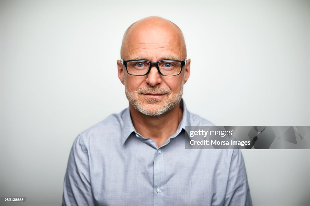 Portrait of senior businessman wearing eyeglasses