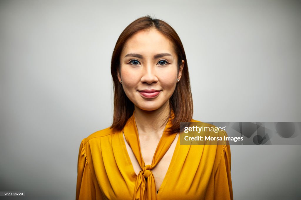 Portrait of young businesswoman smiling