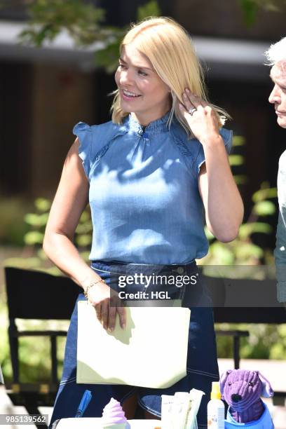 Holly Willoughby seen at the ITV Studios on June 27, 2018 in London, England.
