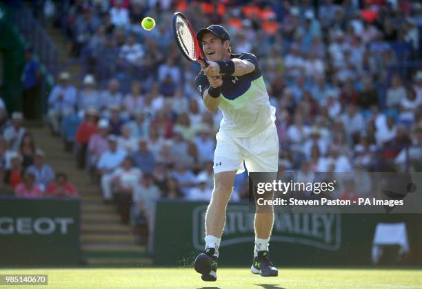 Andy Murray during day two of the Nature Valley International at Devonshire Park, Eastbourne