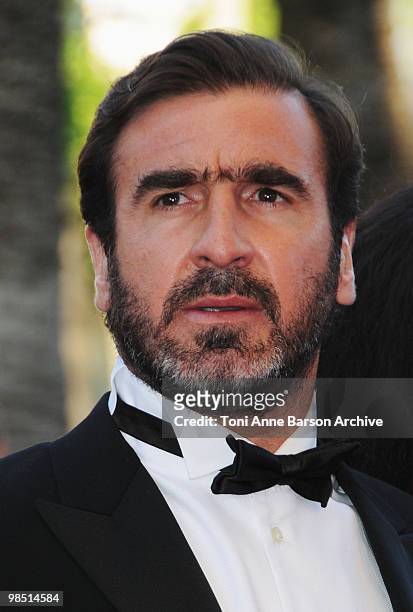 Actor Eric Cantona attends the 'Looking for Eric' premiere at the Grand Theatre Lumiere during the 62nd Annual Cannes Film Festival on May 18, 2009...