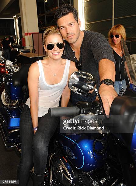 LeAnn Rimes and Eddie Cibrian participate in the Academy of Country Music Chairman's Ride on April 17, 2010 at MGM Grand Hotel/Casino in Las Vegas,...